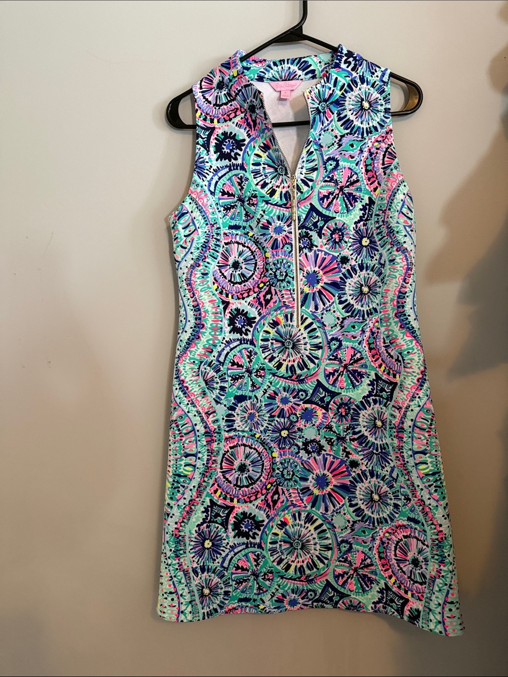 Lilly Pulitzer Sleeveless Mini Dress in Teal, Navy, Pink